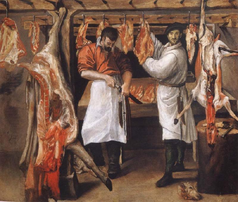 Annibale Carracci the butcher store oil painting picture